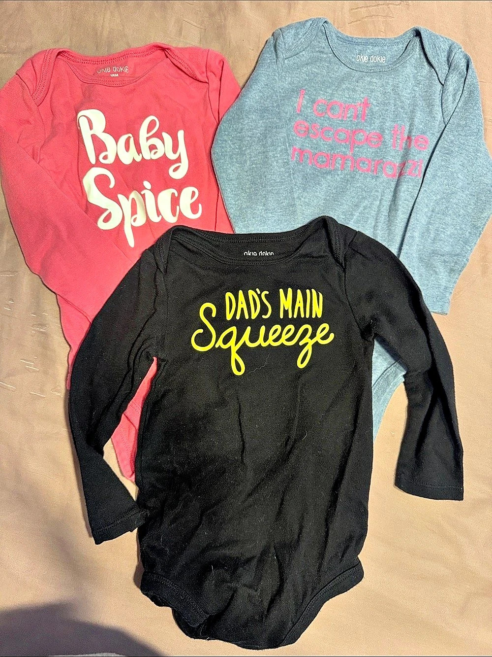 OKIE DOKIE Graphic Bodysuit Sayings Set Baby 18M